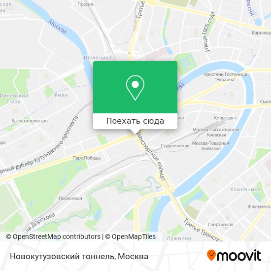 Карта Новокутузовский тоннель