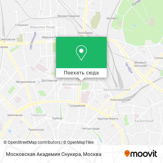 Карта Московская Академия Снукера