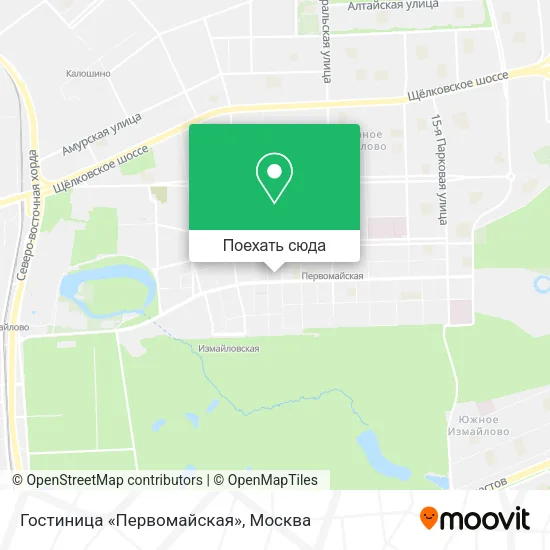 Карта Гостиница «Первомайская»