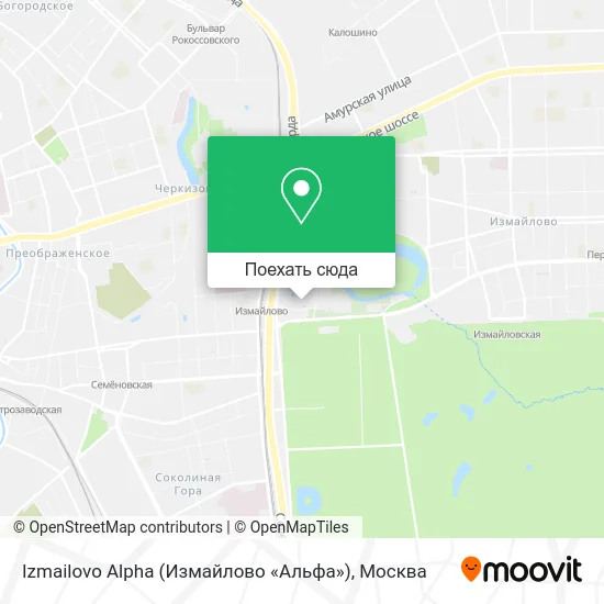 Карта Izmailovo Alpha (Измайлово «Альфа»)