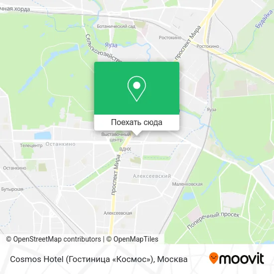 Карта Cosmos Hotel (Гостиница «Космос»)