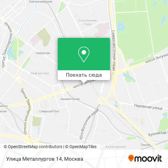 Карта Улица Металлургов 14