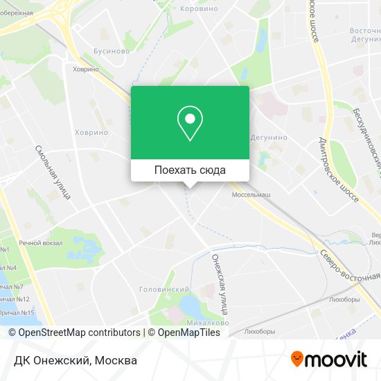 Карта ДК Онежский