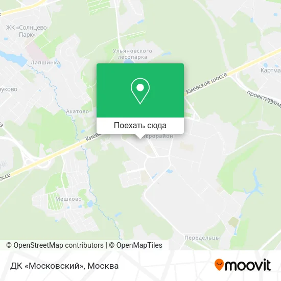 Карта ДК «Московский»
