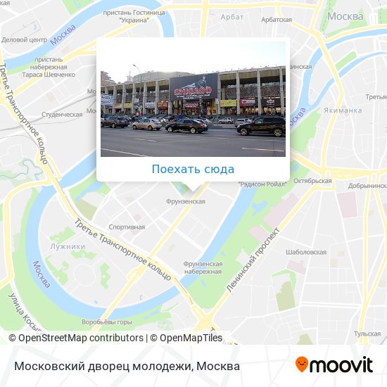 Карта Московский дворец молодежи