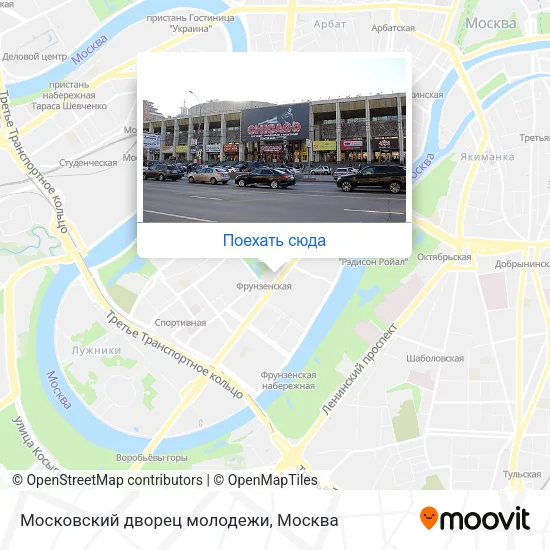 Карта Московский дворец молодежи