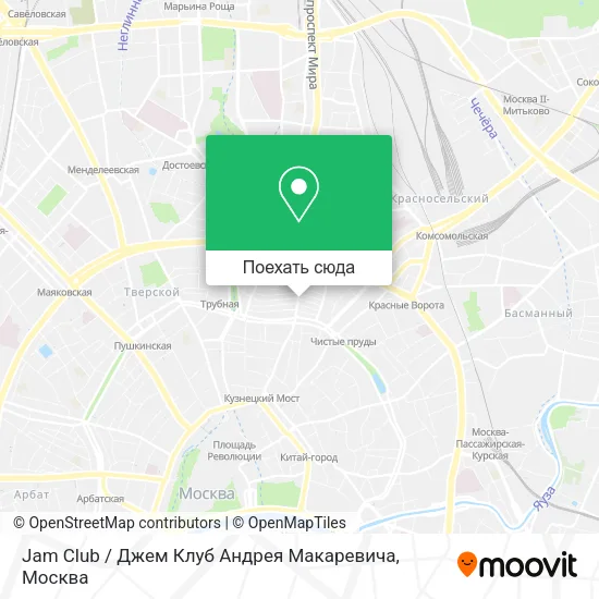 Карта Jam Club / Джем Клуб Андрея Макаревича