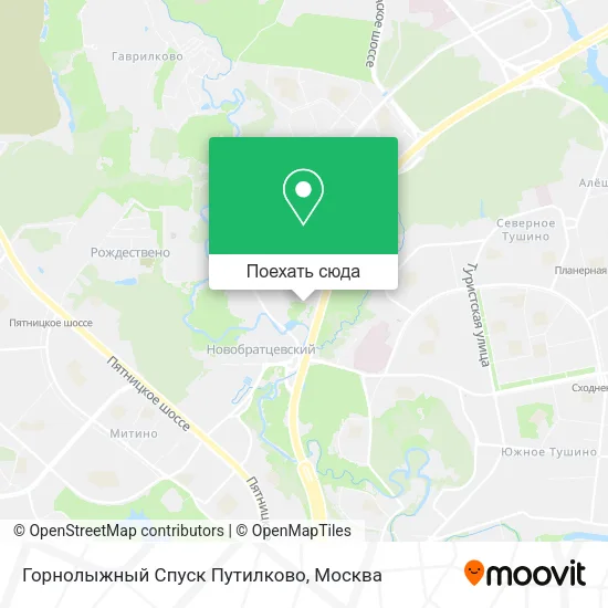 Карта Горнолыжный Спуск Путилково