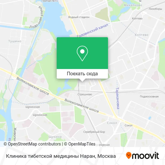 Карта Клиника тибетской медицины Наран