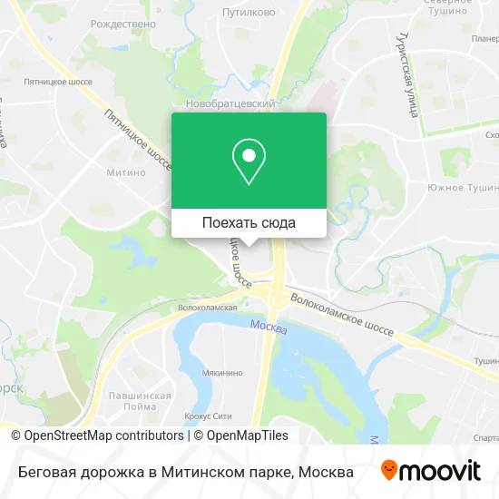 Карта Беговая дорожка в Митинском парке