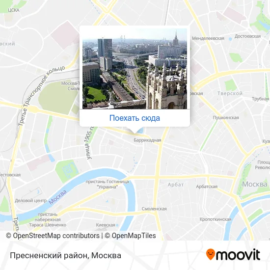 Карта Пресненский район