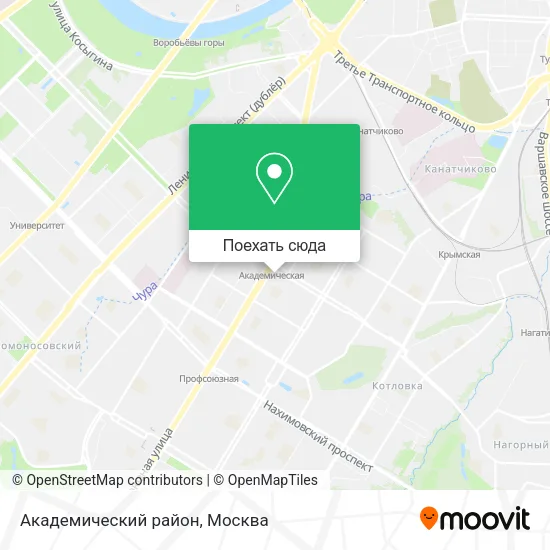 Карта Академический район