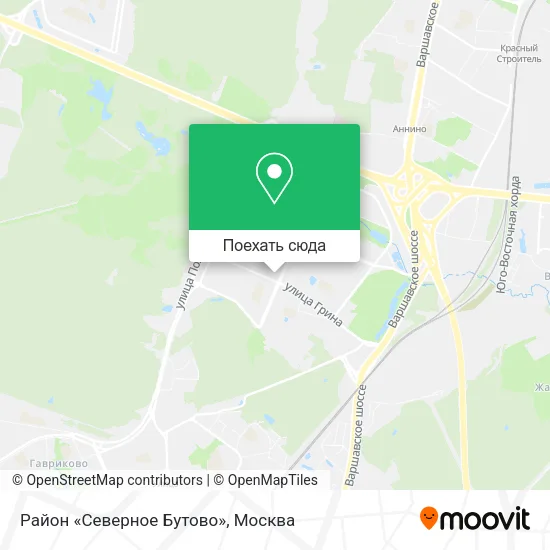 Карта Район «Северное Бутово»