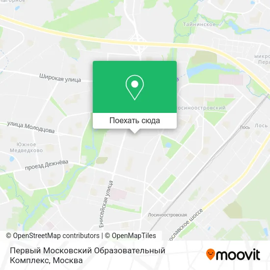 Карта Первый Московский Образовательный Комплекс