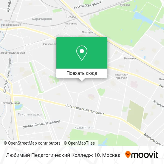Карта Любимый Педагогический Колледж 10