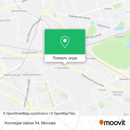Карта Колледж связи 54