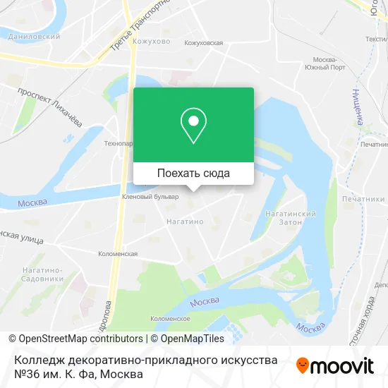 Карта Колледж декоративно-прикладного искусства №36 им. К. Фа