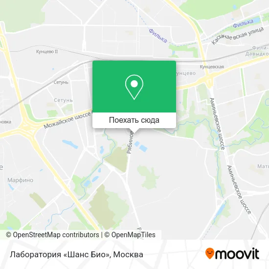 Карта Лаборатория «Шанс Био»