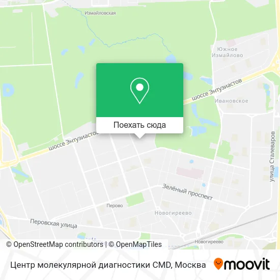 Карта Центр молекулярной диагностики CMD