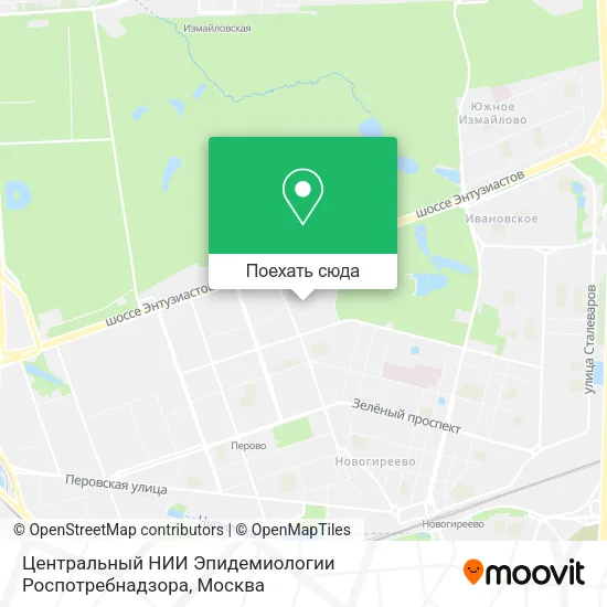 Карта Центральный НИИ Эпидемиологии Роспотребнадзора