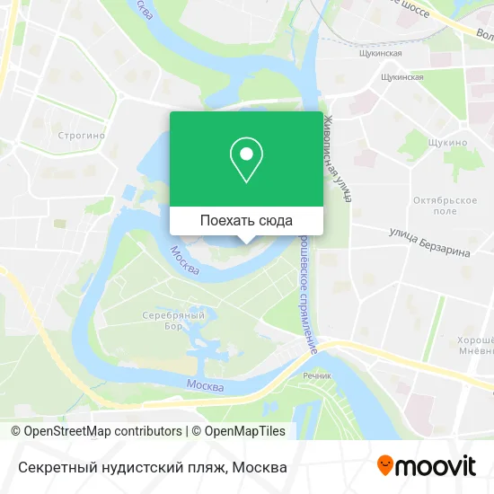 Карта Секретный нудистский пляж