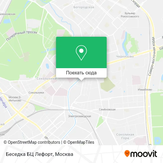 Карта Беседка БЦ Лефорт