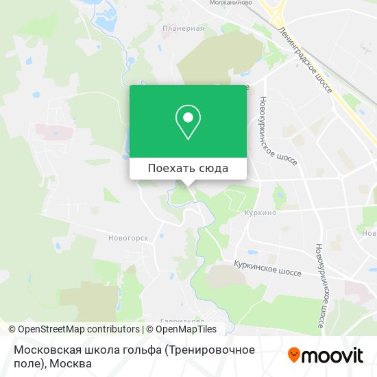 Карта Московская школа гольфа (Тренировочное поле)