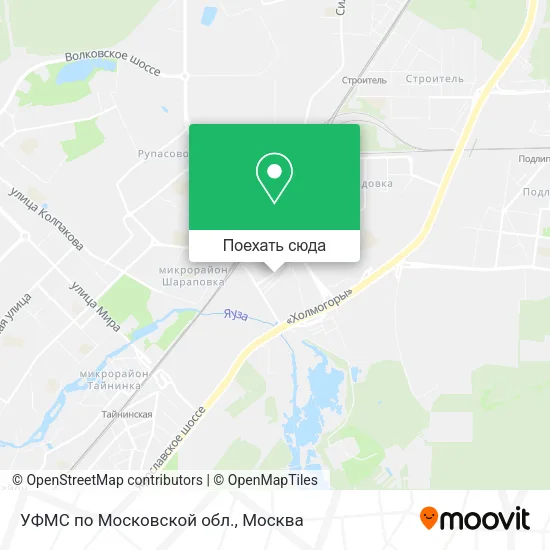 Карта УФМС по Московской обл.