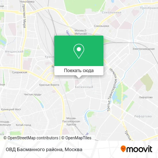 Карта ОВД Басманного района