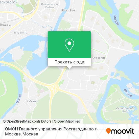 Карта ОМОН Главного управления Росгвардии по г. Москве