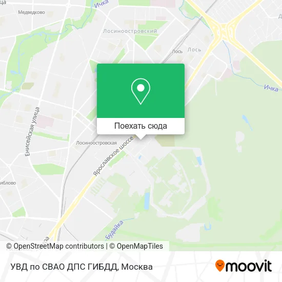 Карта УВД по СВАО ДПС ГИБДД