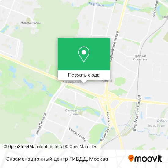 Карта Экзаменационный центр ГИБДД