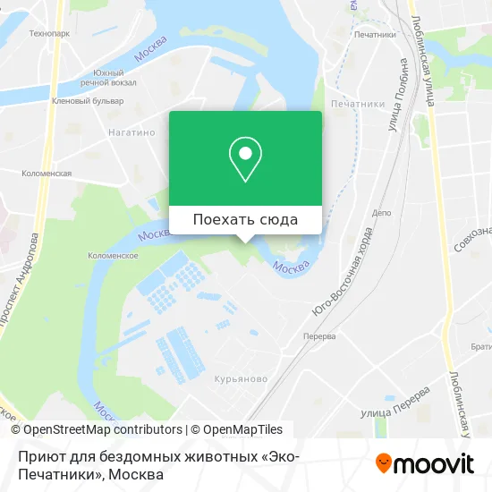 Карта Приют для бездомных животных «Эко-Печатники»