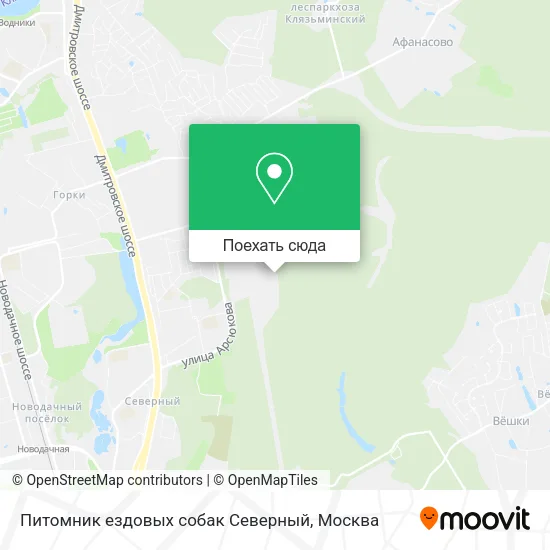 Карта Питомник ездовых собак  Северный