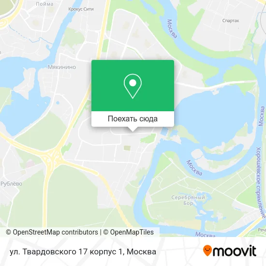 Карта ул. Твардовского 17 корпус 1
