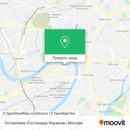 Карта Остановка «Гостиница Украина»