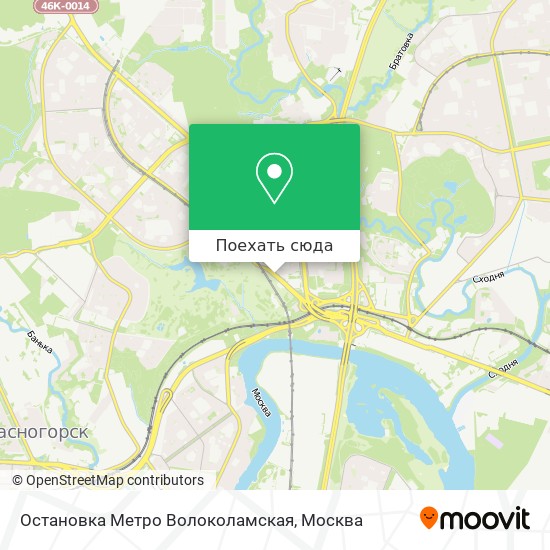 Карта Остановка  Метро Волоколамская