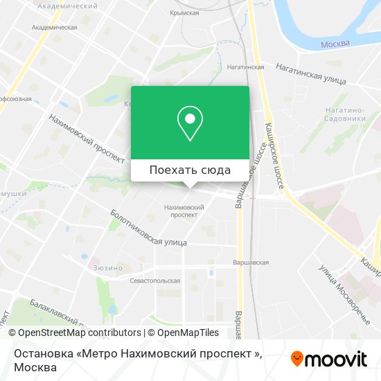 Карта Остановка «Метро  Нахимовский проспект »