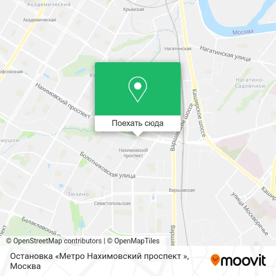 Карта Остановка «Метро  Нахимовский проспект »