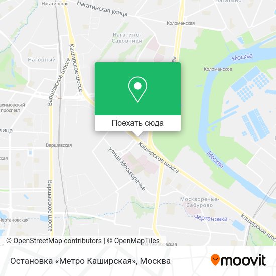 Карта Остановка «Метро Каширская»