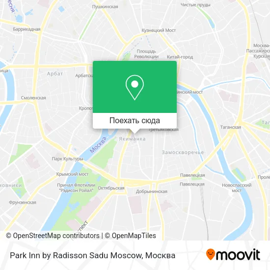 Карта Park Inn by Radisson Sadu Moscow