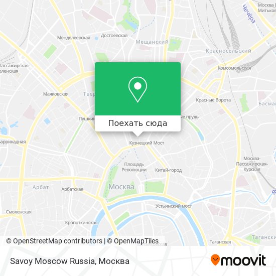 Карта Savoy Moscow Russia