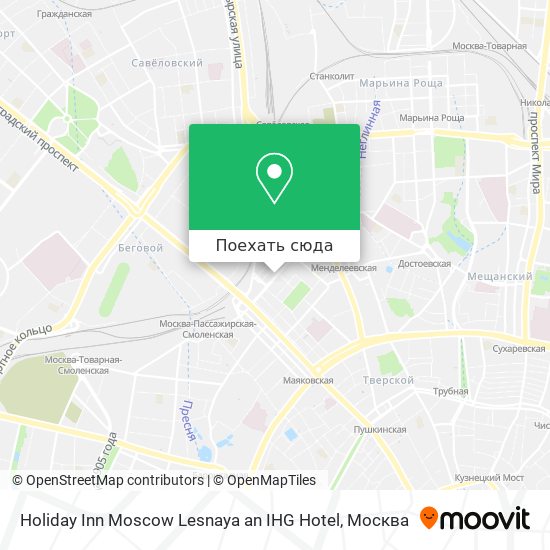 Карта Holiday Inn Moscow Lesnaya an IHG Hotel