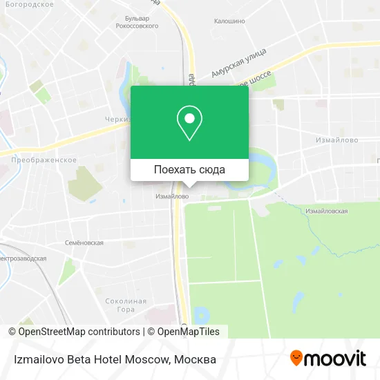 Карта Izmailovo Beta Hotel Moscow