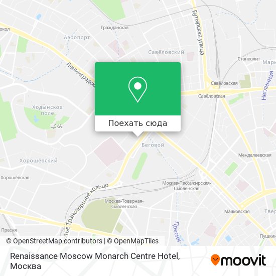 Карта Renaissance Moscow Monarch Centre Hotel