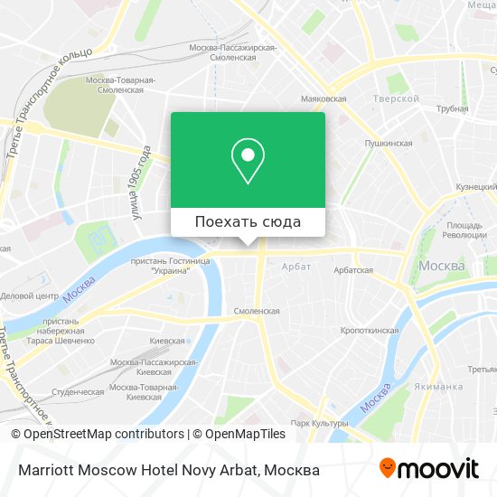 Карта Marriott Moscow Hotel Novy Arbat