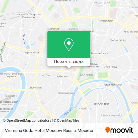 Карта Vremena Goda Hotel Moscow Russia