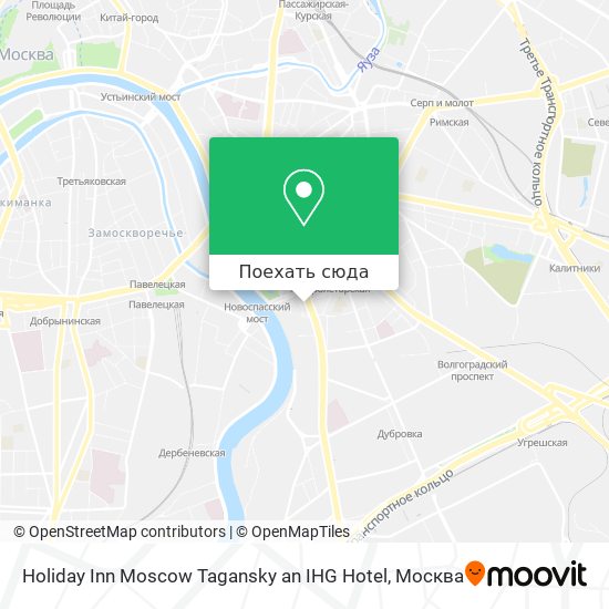 Карта Holiday Inn Moscow Tagansky an IHG Hotel