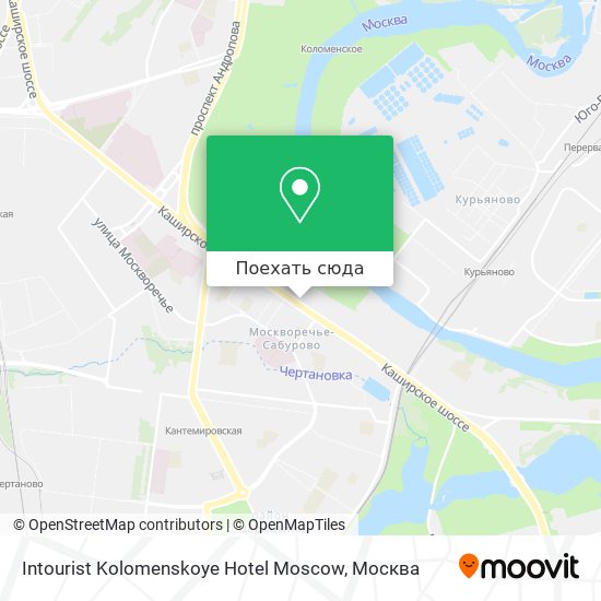 Карта Intourist Kolomenskoye Hotel Moscow
