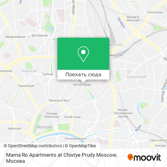 Карта Mama Ro Apartments at Chistye Prudy Moscow